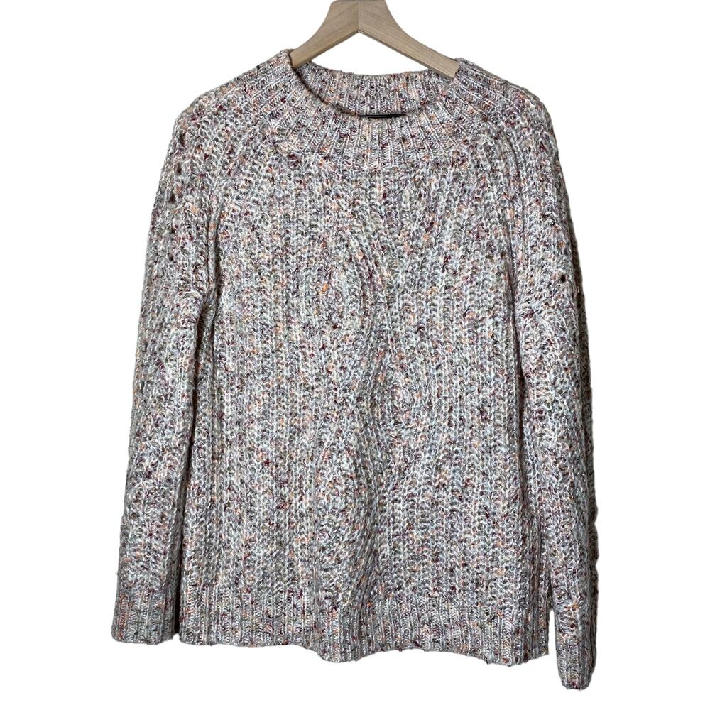 Heartloom Rainbow Speck Cable Knit Sweater Size Small